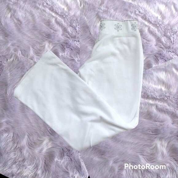 Vintage La Senza Fleece White Pj Bottoms - Picture 10 of 15